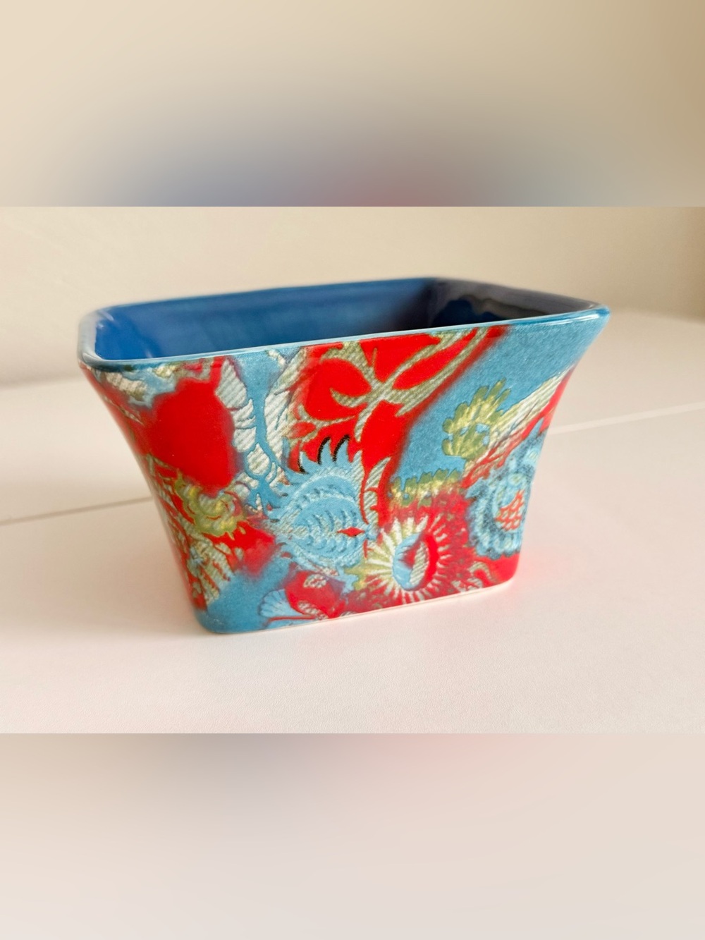 Poetic Wanderlust by Tracy Porter | Blue & Red Botanical Pattern